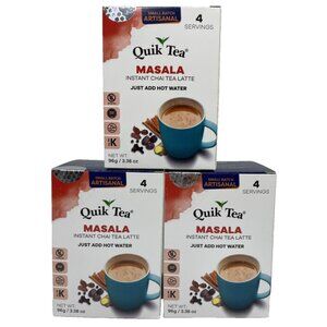 Masala Instant Chai Tea Latte Quik Tea Lot of 3 Pack 3.38 oz 09/26